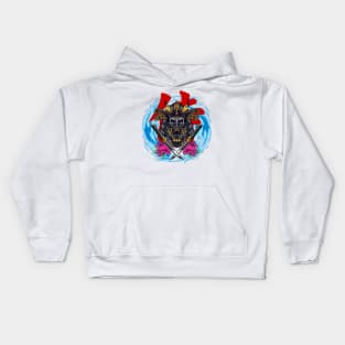 Samurai Skull 05 Kids Hoodie